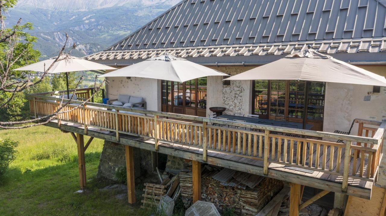 Superbe Ferme Renovee En Chalet De Luxe En Pleine Nature Barcelonnette Exterior foto